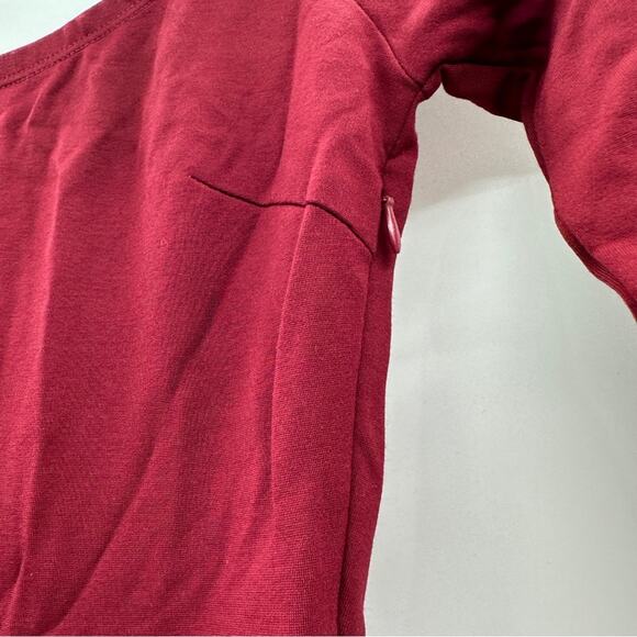 Lulus‎ Yes to the Mesh Wine Red Half Sleeve Skater Mini Dress Size S - Picture 6 of 11